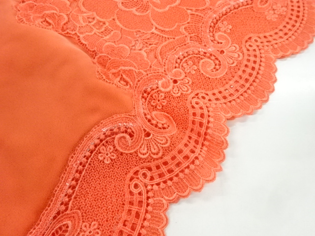  ビロードレース花模様ショール